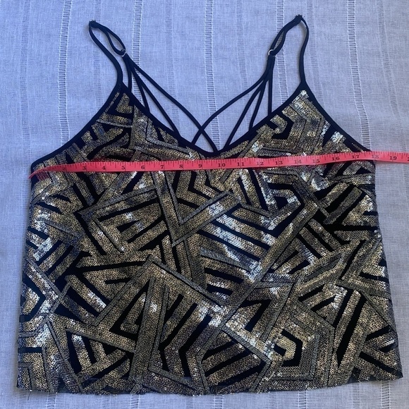 Astr the label black sequin cowl neck tank top. - Picture 4 of 13